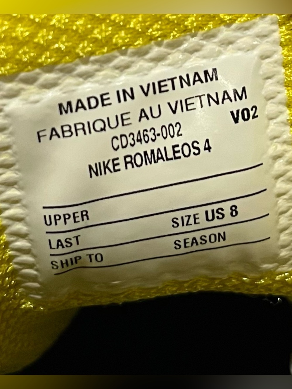 New Nike Romaleos 4 Weightlifting Shoes Gym Crossfit Workout Grey Yellow Mens - Picture 15 of 16